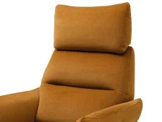 Kyoto Kyoto Austin Ochre Velvet Fabric Power Recliner Chair