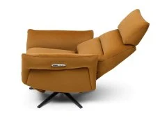 Kyoto Kyoto Austin Ochre Velvet Fabric Power Recliner Chair
