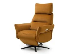 Kyoto Kyoto Austin Ochre Velvet Fabric Power Recliner Chair