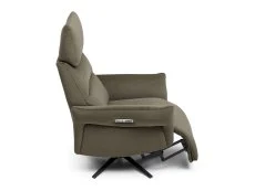 Kyoto Kyoto Austin Washed Olive Velvet Fabric Power Recliner Chair