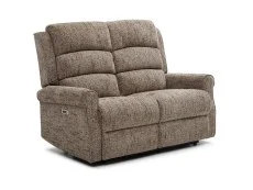 Kyoto Kyoto Baxter Fawn Woven Chenille 2 Seater Recliner Sofa