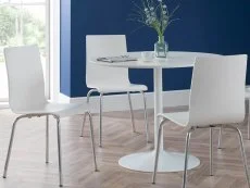 Julian Bowen Clearance - Julian Bowen Blanco 100cm White Dining Table