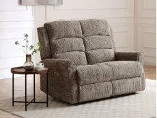 Kyoto Kyoto Baxter Fawn Woven Chenille 2 Seater Recliner Sofa