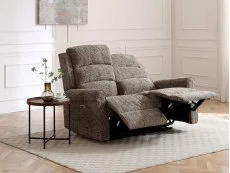 Kyoto Kyoto Baxter Fawn Woven Chenille 2 Seater Recliner Sofa
