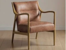 Kyoto Tarquin Tan Leather Accent Chair Kyoto Tarquin Tan Leather Accent Chair