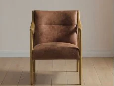 Kyoto Kyoto Tarquin Tan Leather Accent Chair