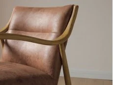 Kyoto Kyoto Tarquin Tan Leather Accent Chair