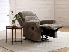 Kyoto Kyoto Baxter Fawn Woven Chenille Recliner Chair