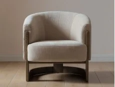 Kyoto Kyoto Lennox Symbol Taupe Chenille Accent Chair