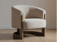 Kyoto Kyoto Lennox Symbol Taupe Chenille Accent Chair