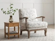 Kyoto Kyoto Colwell Meadow Print Natural Accent Chair
