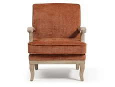 Kyoto Kyoto Colwell Terracotta Distressed Chenille Accent Chair