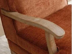 Kyoto Kyoto Colwell Terracotta Distressed Chenille Accent Chair