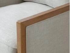 Kyoto Kyoto Beatrice Cream Linen Fabric Swivel Chair