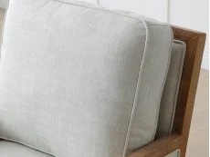 Kyoto Kyoto Beatrice Cream Linen Fabric Swivel Chair