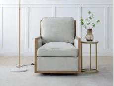 Kyoto Beatrice Cream Linen Fabric Swivel Chair Kyoto Beatrice Cream Linen Fabric Swivel Chair