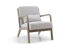Kyoto Kyoto Inca Natural Chenille Stripe Accent Chair