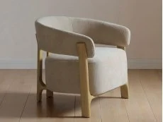 Kyoto Kyoto Amos Taupe Chenille Fabric Accent Chair