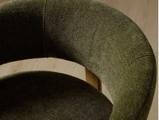 Kyoto Kyoto Amos Olive Textured Chenille Fabric Accent Chair