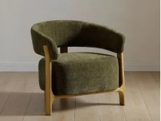 Kyoto Kyoto Amos Olive Textured Chenille Fabric Accent Chair