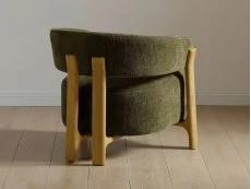Kyoto Kyoto Amos Olive Textured Chenille Fabric Accent Chair