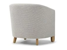 Kyoto Kyoto Jules Natural Textured Woven Chenille Fabric Accent Chair