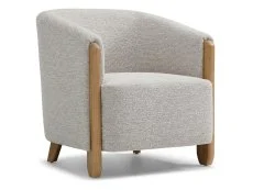 Kyoto Jules Natural Textured Woven Chenille Fabric Accent Chair Kyoto Jules Natural Textured Woven Chenille Fabric Accent Chair