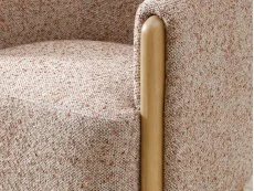Kyoto Kyoto Jules Natural Speckled Terracotta Fabric Accent Chair
