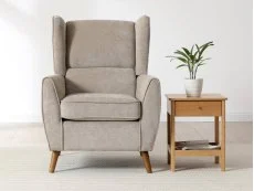 Kyoto Luca Venus Taupe Chenille Fabric Armchair Kyoto Luca Venus Taupe Chenille Fabric Armchair