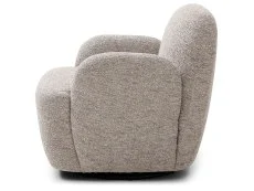Kyoto Kyoto Micky Natural Textured Boucle Fabric Swivel Chair