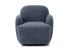 Kyoto Micky Navy Textured Boucle Fabric Swivel Chair Kyoto Micky Navy Textured Boucle Fabric Swivel Chair