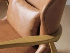 Kyoto Kyoto Milo Tan Split Leather Armchair