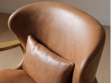 Kyoto Kyoto Milo Tan Split Leather Armchair