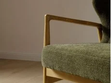Kyoto Kyoto Milo Olive Textured Chenille Fabric Armchair