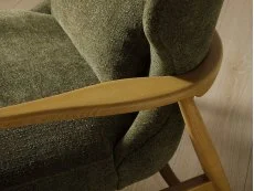 Kyoto Kyoto Milo Olive Textured Chenille Fabric Armchair