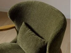 Kyoto Kyoto Milo Olive Textured Chenille Fabric Armchair