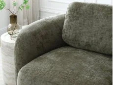 Kyoto Kyoto Mitch Distressed Olive Chenille Fabric Swivel Chair