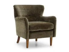 Kyoto Kyoto Rosie Olive Luxe Chenille Fabric Armchair