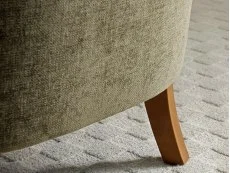 Kyoto Kyoto Rosie Olive Luxe Chenille Fabric Armchair