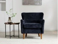 Kyoto Kyoto Rosie Navy Luxe Chenille Fabric Armchair