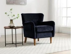 Kyoto Kyoto Rosie Navy Luxe Chenille Fabric Armchair