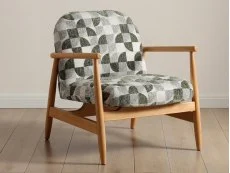 Kyoto Kyoto Walter Jacquard Geo Fabric Accent Chair