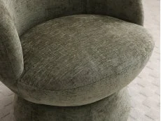 Kyoto Kyoto Tulip Olive Chenille Fabric Swivel Chair
