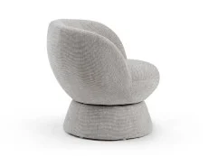 Kyoto Kyoto Tulip Natural Woven Chenille Fabric Swivel Chair