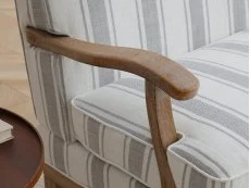 Kyoto Kyoto Colwell Natural Textured Stripe Fabric 2 Seater Chair