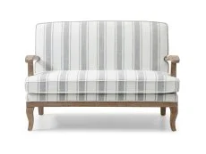Kyoto Kyoto Colwell Natural Textured Stripe Fabric 2 Seater Chair
