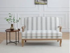 Kyoto Kyoto Colwell Natural Textured Stripe Fabric 2 Seater Chair