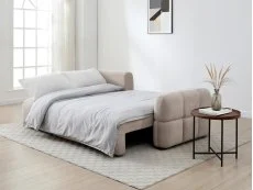 Kyoto Kyoto Morgan Taupe Chenille Fabric Corner Sofa Bed