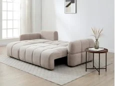 Kyoto Kyoto Morgan Taupe Chenille Fabric Corner Sofa Bed