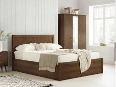 Birlea Birlea Herringford Walnut Wooden Ottoman Bed Frame